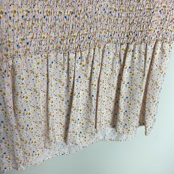 Evys tree Lisette Blouse Shirt Ditsy Floral Womens Medium Button Short Sleeves - Picture 3 of 7